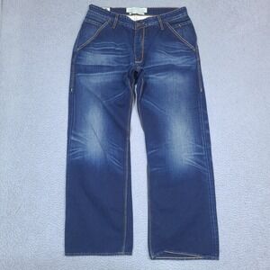 KUYICHI Japanese Denim Jeans Mens 35x31 Sidd Loose Carpenter Organic‎ Cotton
